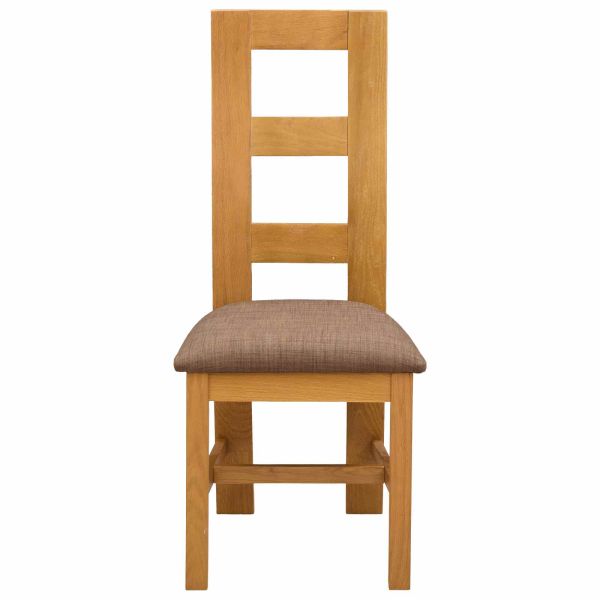 Трапезен стол 2 pcs Масивен дъб Сиво 45 x 51 x 105 см