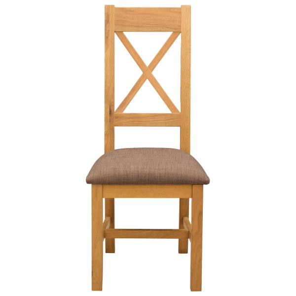 Трапезен стол 2 pcs Масивен дъб Сиво 45 x 54 x 105 см