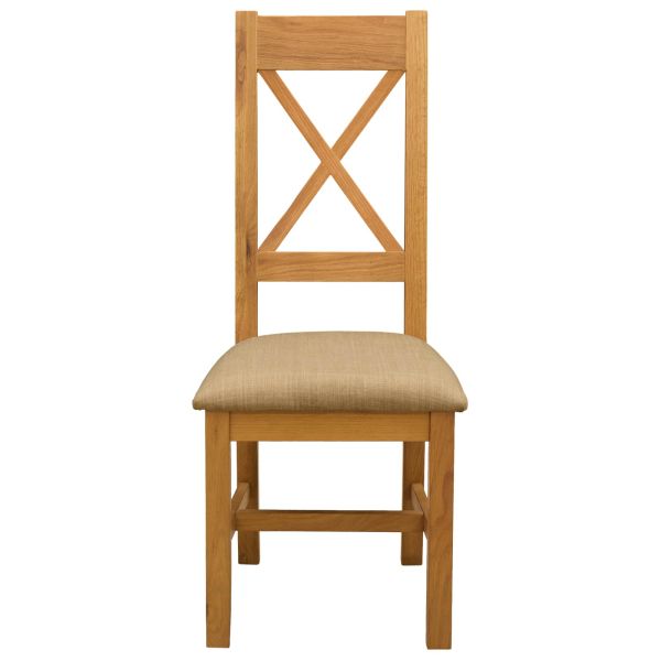 Трапезен стол 2 pcs Масивен дъб Бежово 45 x 54 x 105 см