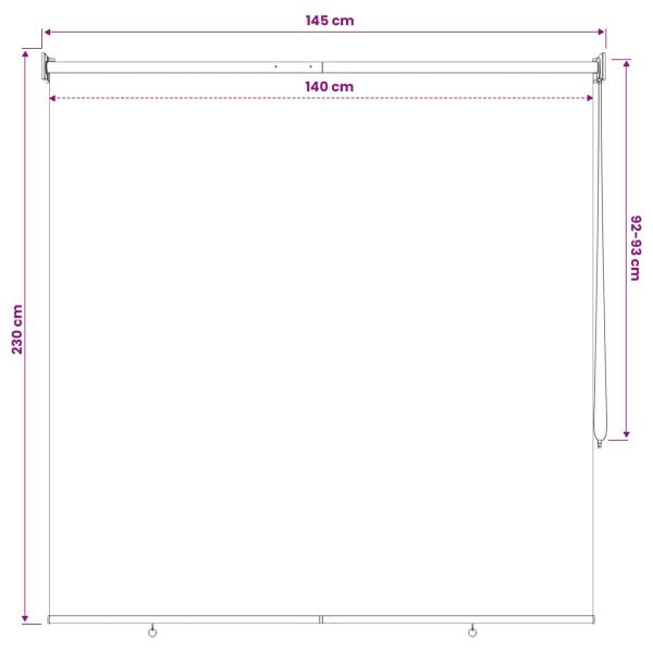 Щора за открито с UV защита Черно 145 x 230 см (Ш x В)