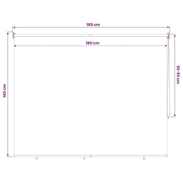 Щора за открито с UV защита Светлосиво 185 x 140 см (Ш x В)