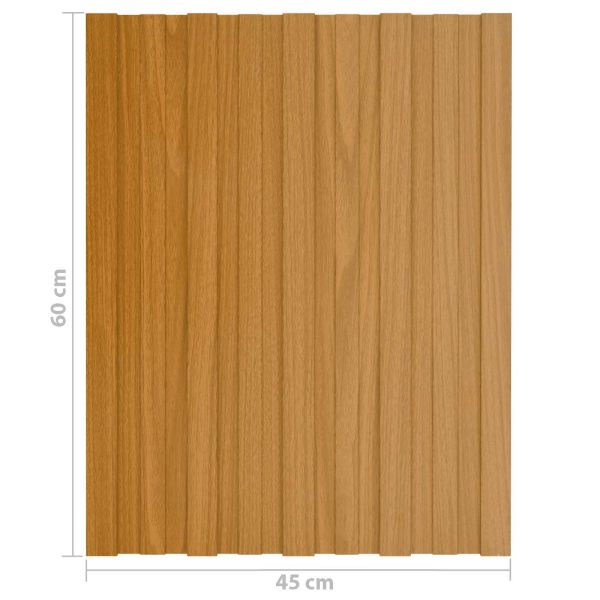 Покривен панел 36 pcs Натурално 60 x 45 cm Поцинкована стомана