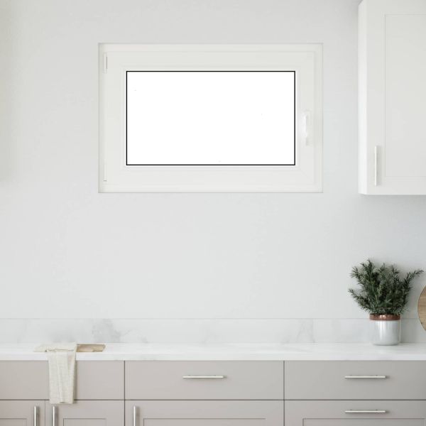 Прозорец за мазе RISOR 90 x 70 cm PVC и стъкло Бяло