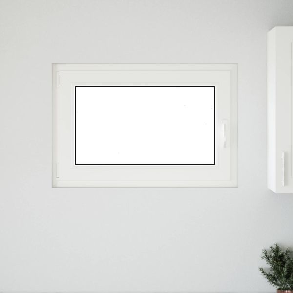 Прозорец за мазе RISOR 90 x 70 cm PVC и стъкло Бяло