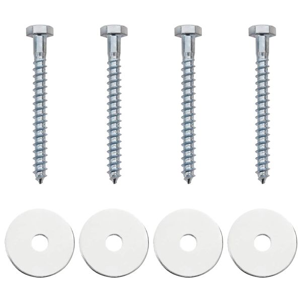 Земно анкер 4 pcs Сребристо Ø10 x 40 см Галванизиран метал