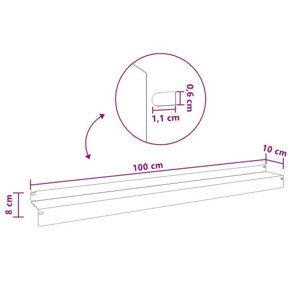 Ограда за трева 30 pcs 100 x 10 x 8 см Стомана Сребристо