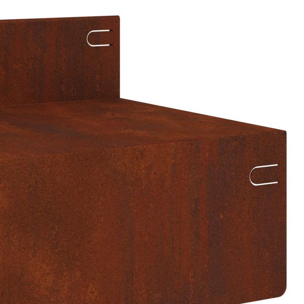 Ограда за трева 20 pcs 100 x 10 x 8 см Стомана Ръждясало