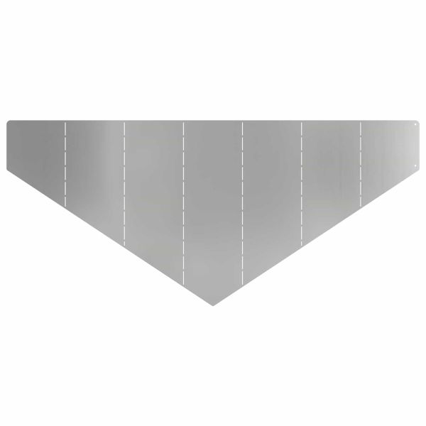 Ограда за трева 4 pcs 100 x 45 cm Стомана Сребристо