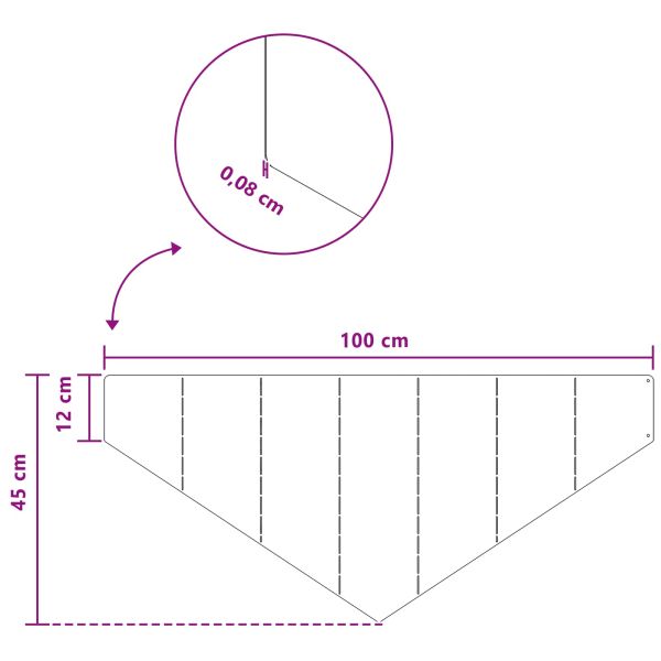 Ограда за трева 4 pcs 100 x 45 cm Стомана Сребристо