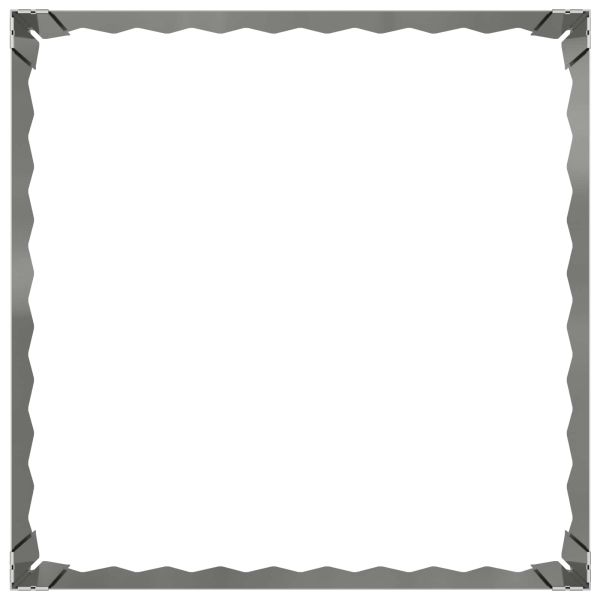 Ограда за трева 4 pcs 60 x 60 x 20 см Стомана Сребристо