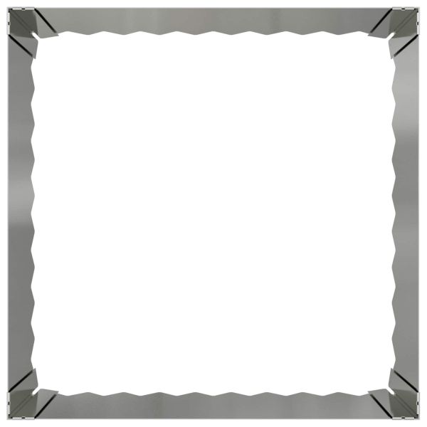 Ограда за трева 4 pcs 60 x 60 x 35 cm Стомана Сребристо
