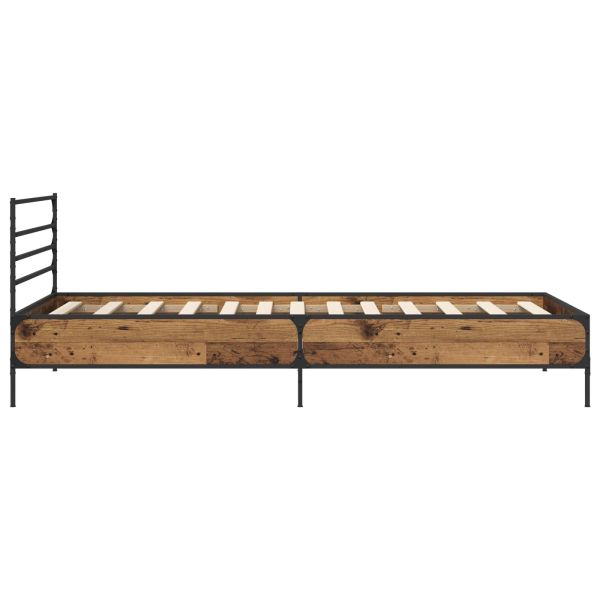 Рамка за легло Старо дърво 80 x 200 cm Инженерна дървесина