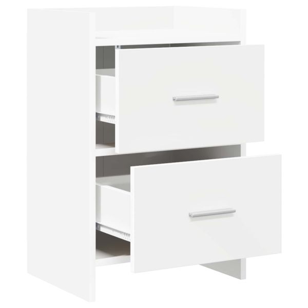 Нощни маси 2 pcs Бяло 40 x 30 x 60 cm Инженерна дървесина