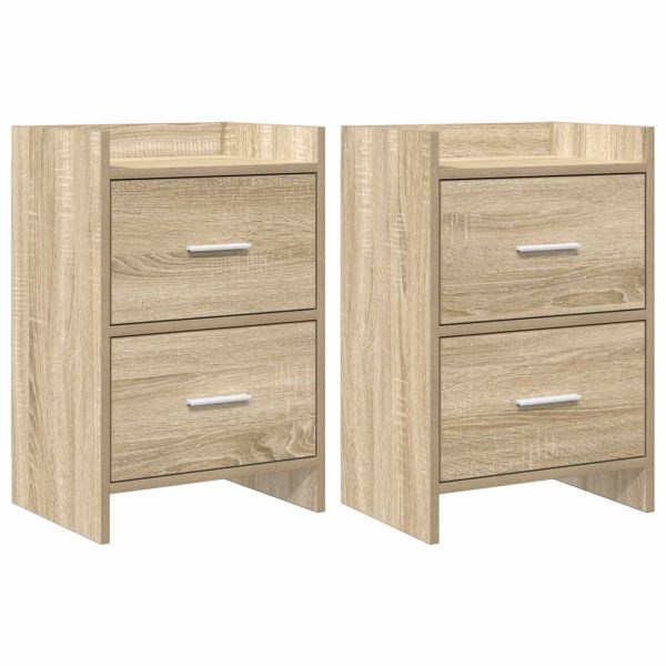 Нощни маси 2 pcs Дъб сонома 40 x 30 x 60 cm Инженерна дървесина