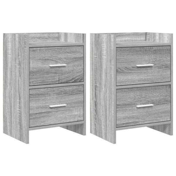 Нощни маси 2 pcs Сив Сонома 40 x 30 x 60 cm Инженерна дървесина