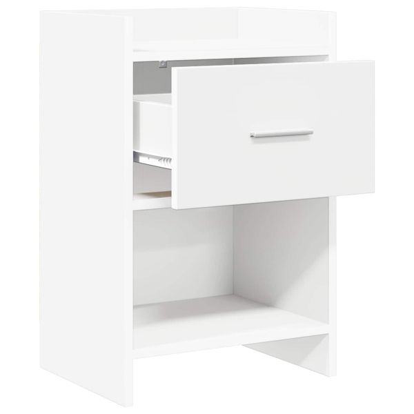 Нощни маси 2 pcs Бяло 40 x 30 x 60 cm Инженерна дървесина