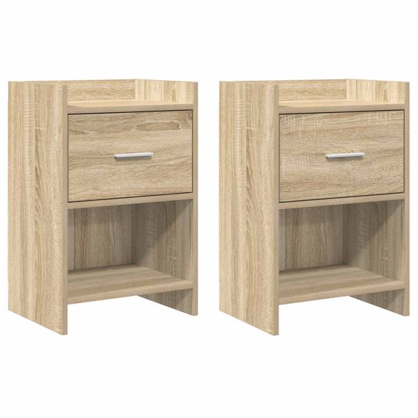 Нощни маси 2 pcs Дъб сонома 40 x 30 x 60 cm Инженерна дървесина