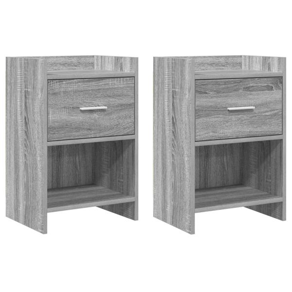 Нощни маси 2 pcs Сив Сонома 40 x 30 x 60 cm Инженерна дървесина