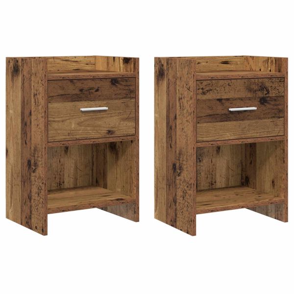 Нощни маси 2 pcs Старо дърво 40 x 30 x 60 cm