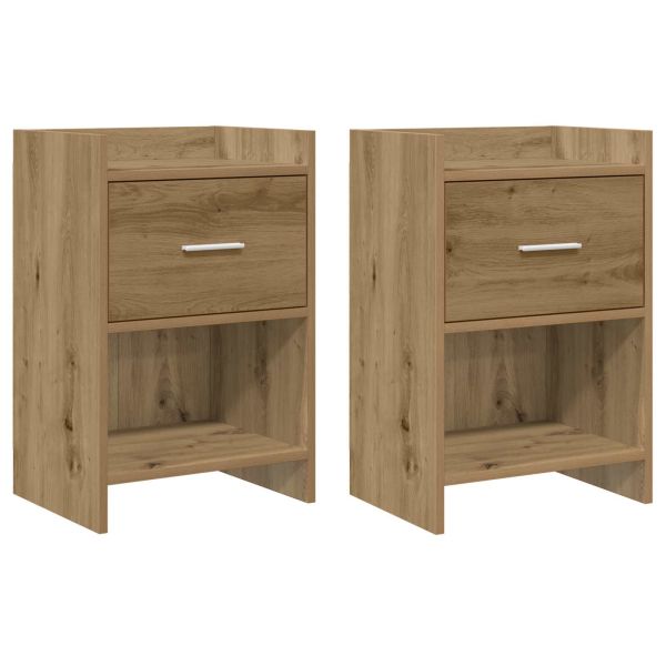 Нощни маси 2 pcs Дъб артизан 40 x 30 x 60 cm