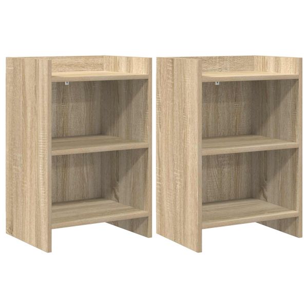 Нощни маси 2 pcs Дъб сонома 40 x 30 x 60 cm Инженерна дървесина