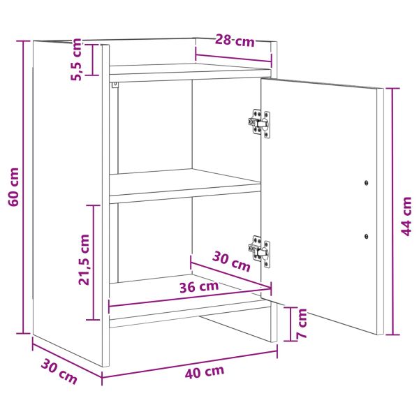 Нощни маси Опушен дъб 40 x 30 x 60 cm Инженерна дървесина