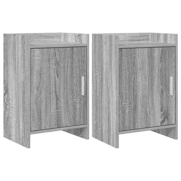 Нощни маси 2 pcs Сив Сонома 40 x 30 x 60 cm Инженерна дървесина
