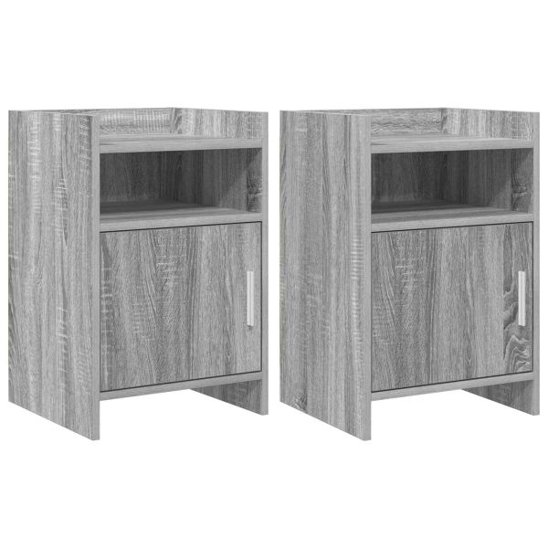 Нощни маси 2 pcs Сив Сонома 40 x 36 x 60 см Инженерна дървесина