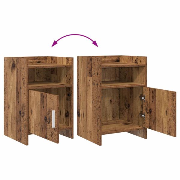 Нощни маси 2 pcs Старо дърво 40 x 36 x 60 см