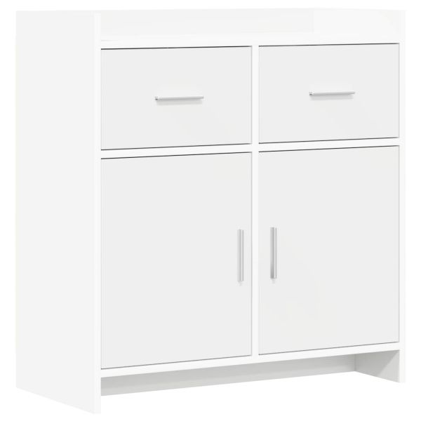 Служебен шкаф Бяло 75 x 36 x 80 см Инженерна дървесина