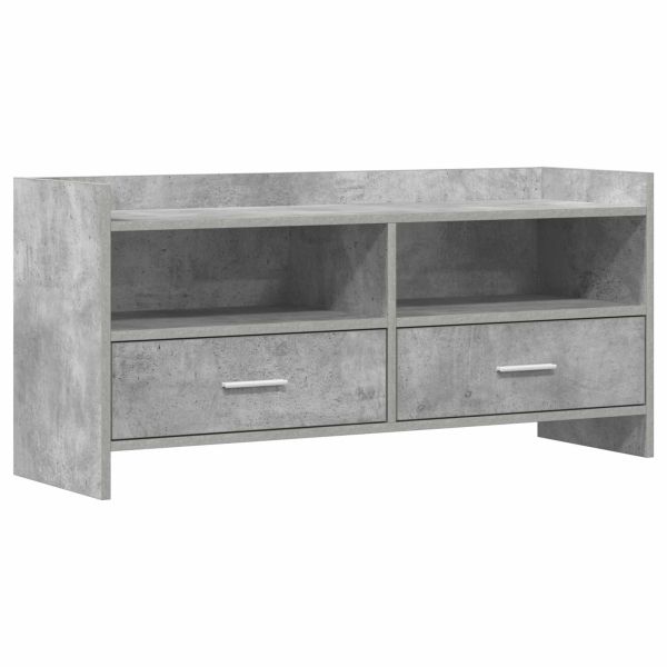ТВ шкаф 100 x 33 x 47 см Бетонно сиво Инженерна дървесина