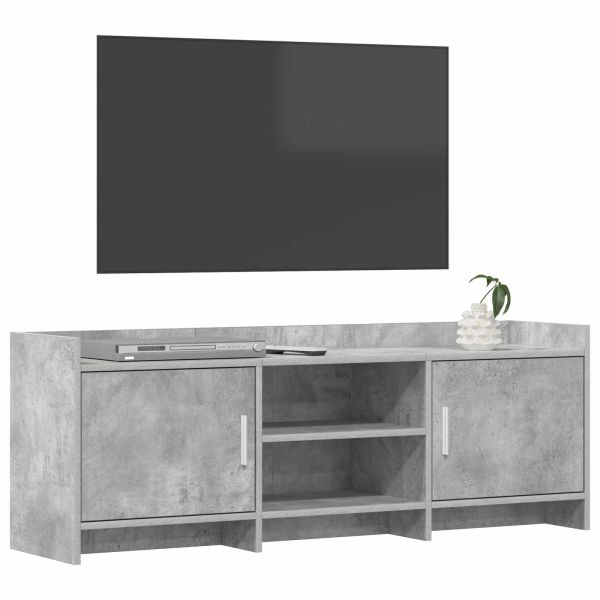 ТВ шкаф 130 x 33 x 47 см Бетонно сиво Инженерна дървесина