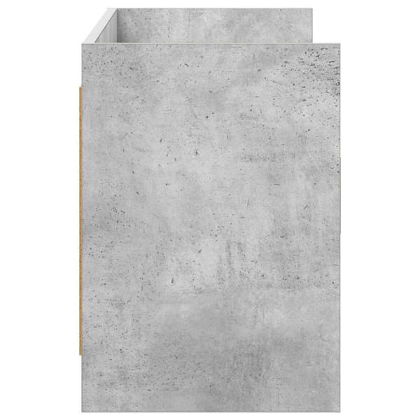 ТВ шкаф 130 x 33 x 47 см Бетонно сиво Инженерна дървесина
