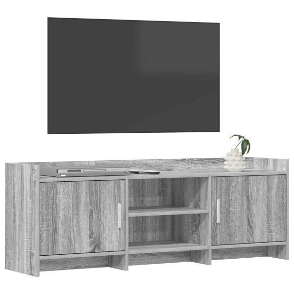 ТВ шкаф 130 x 33 x 47 см Сив Сонома Инженерна дървесина
