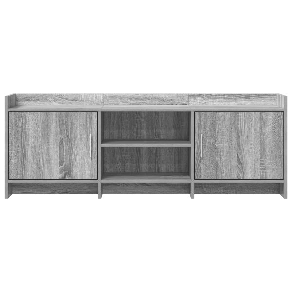 ТВ шкаф 130 x 33 x 47 см Сив Сонома Инженерна дървесина