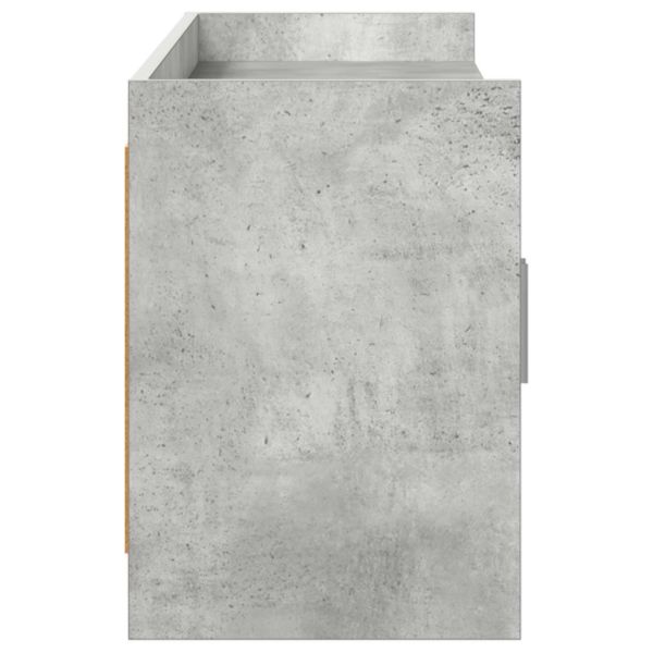 ТВ шкаф 168 x 33 x 47 см Бетонно сиво Инженерна дървесина