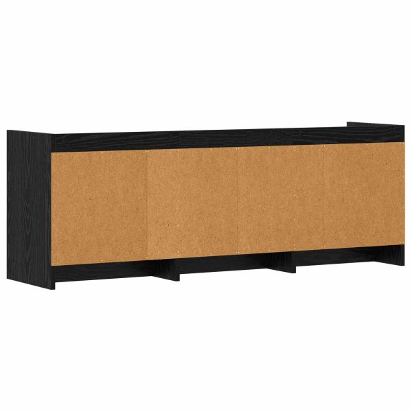 ТВ шкаф 130 x 33 x 47 см Черен дъб Инженерна дървесина
