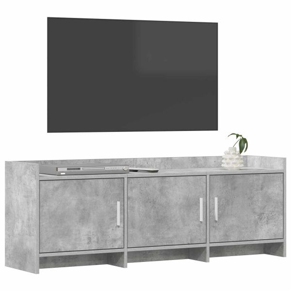 ТВ шкаф 130 x 33 x 47 см Бетонно сиво Инженерна дървесина