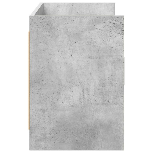 ТВ шкаф 130 x 33 x 47 см Бетонно сиво Инженерна дървесина