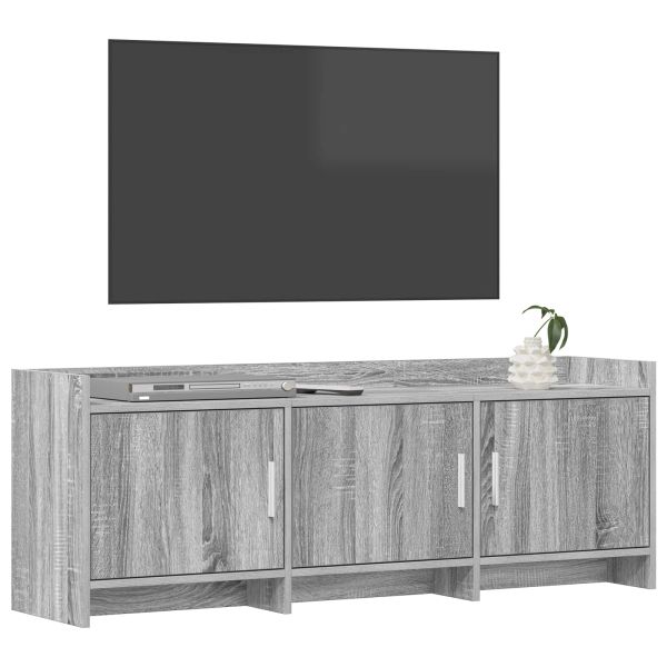 ТВ шкаф 130 x 33 x 47 см Сив Сонома Инженерна дървесина
