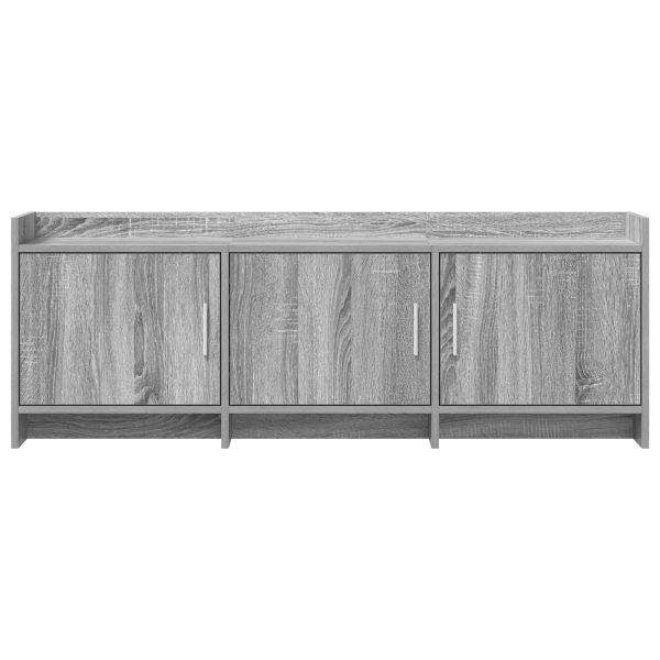 ТВ шкаф 130 x 33 x 47 см Сив Сонома Инженерна дървесина