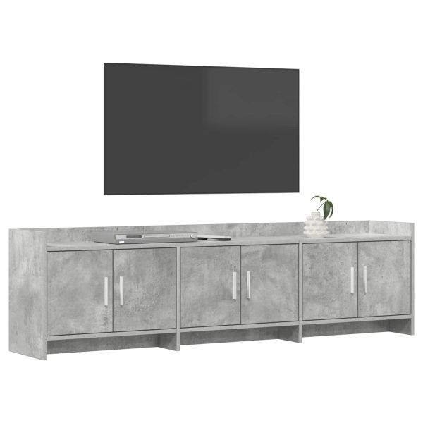 ТВ шкаф 168 x 33 x 47 см Бетонно сиво Инженерна дървесина