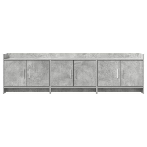 ТВ шкаф 168 x 33 x 47 см Бетонно сиво Инженерна дървесина