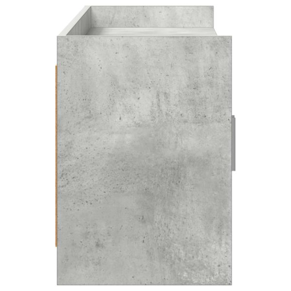 ТВ шкаф 168 x 33 x 47 см Бетонно сиво Инженерна дървесина