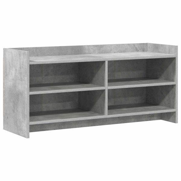 ТВ шкаф 100 x 33 x 47 см Бетонно сиво Инженерна дървесина