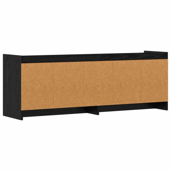 ТВ шкаф 135 x 33 x 47 см Черен дъб Инженерна дървесина