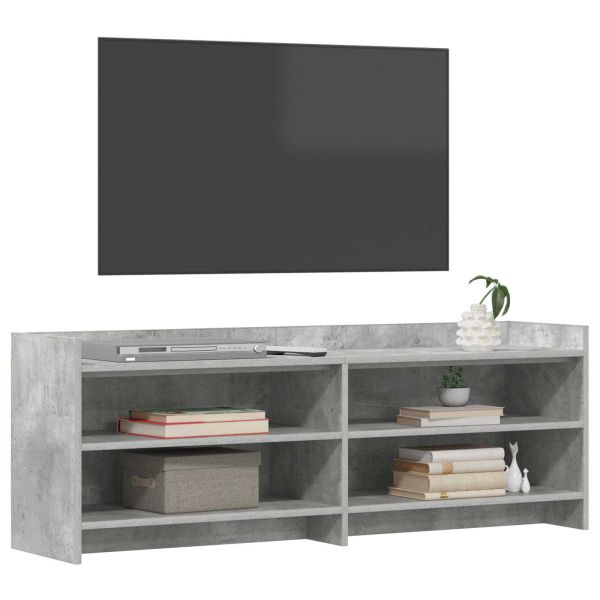 ТВ шкаф 135 x 33 x 47 см Бетонно сиво Инженерна дървесина
