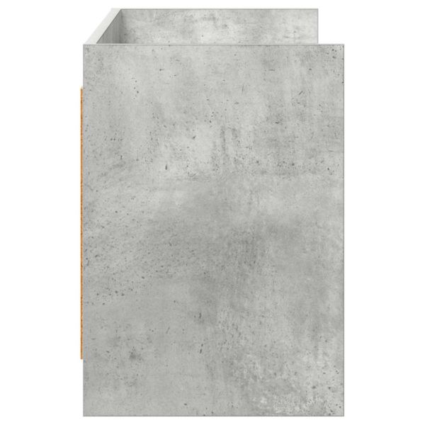 ТВ шкаф 135 x 33 x 47 см Бетонно сиво Инженерна дървесина