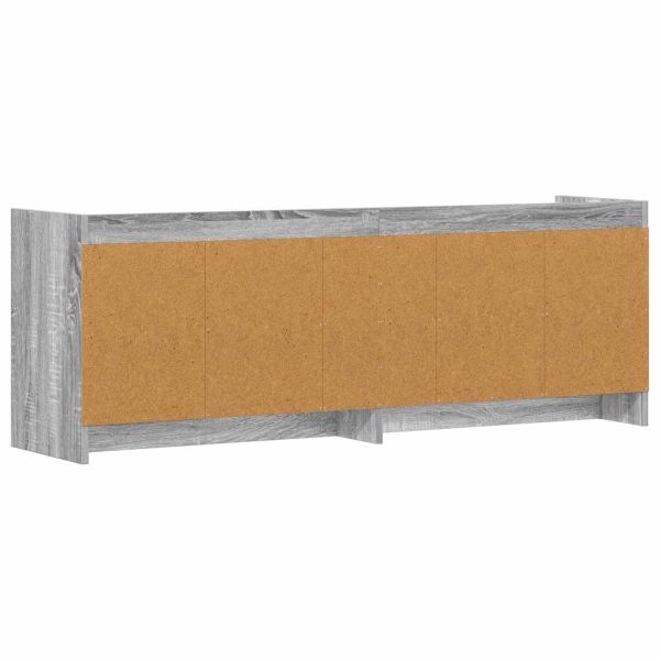 ТВ шкаф 135 x 33 x 47 см Сив Сонома Инженерна дървесина