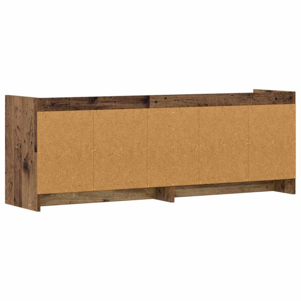 ТВ шкаф 135 x 33 x 47 см Старо дърво Инженерна дървесина
